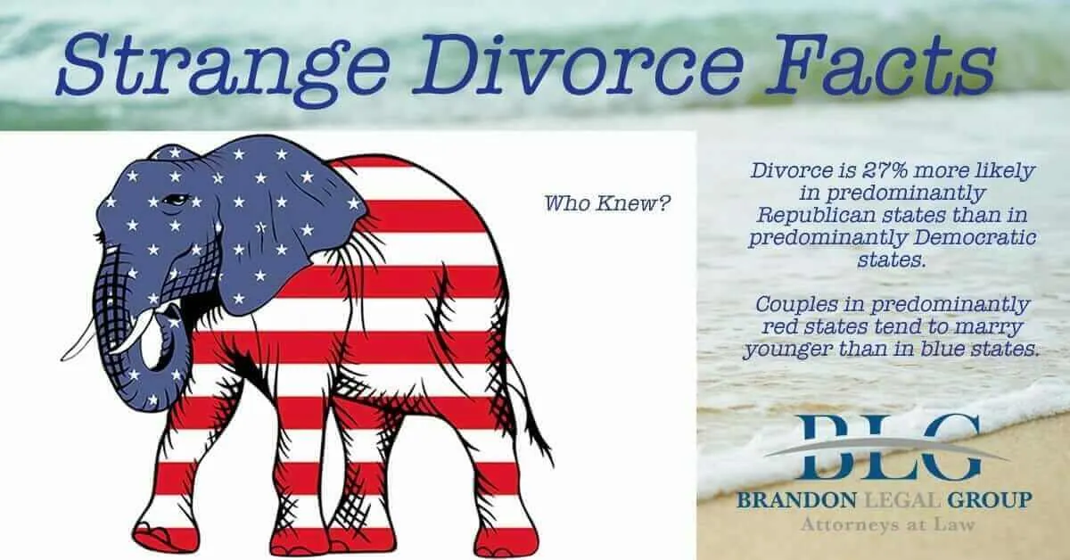 strange divorce facts, political party choice Brandon Legal Group 
