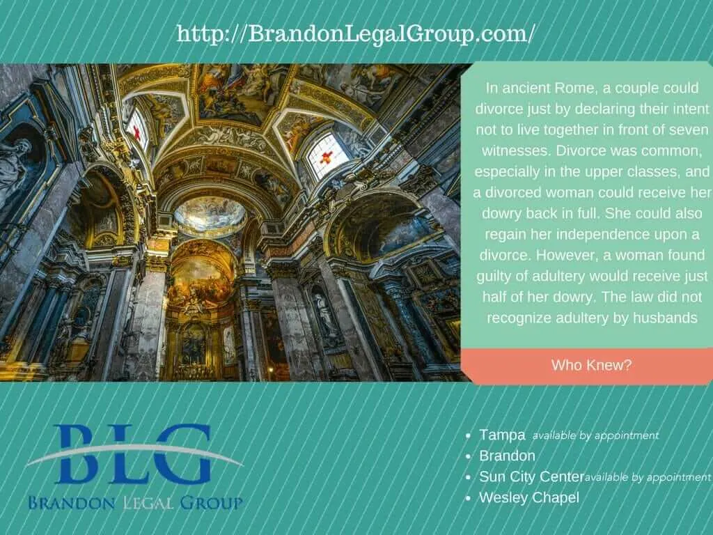 Strange divorce facts in Rome, Brandon Legal Group 