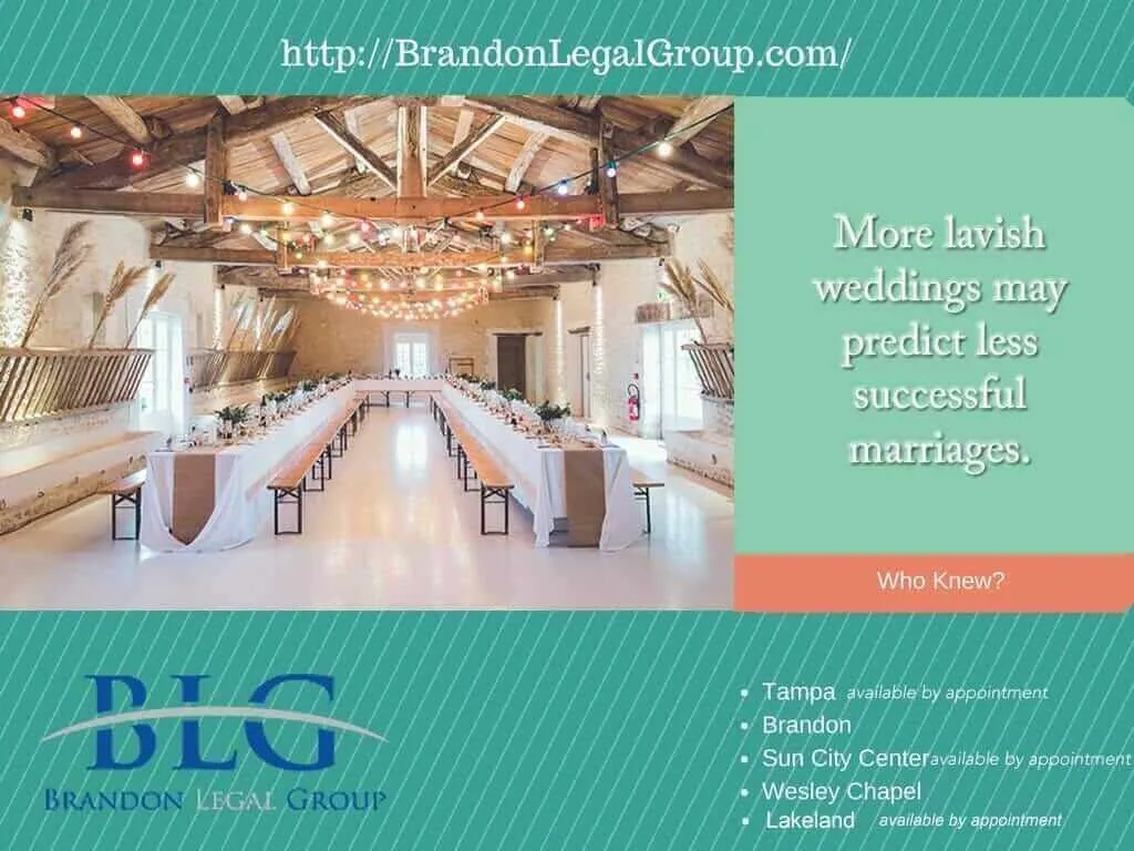 Divorce and Lavish Weddings Brandon Legal Group 