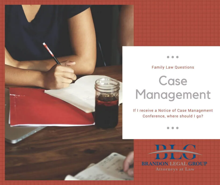 If I receive a notice of a Case Management Conference Brandon Legal Group 