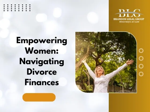 Family law attorney advising woman on financial rights in divorce