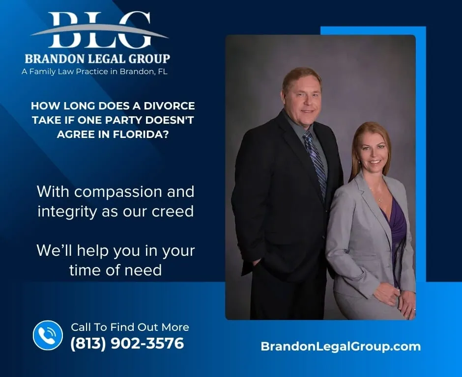 how long does a divorce take if one party doesn't agree in florida?