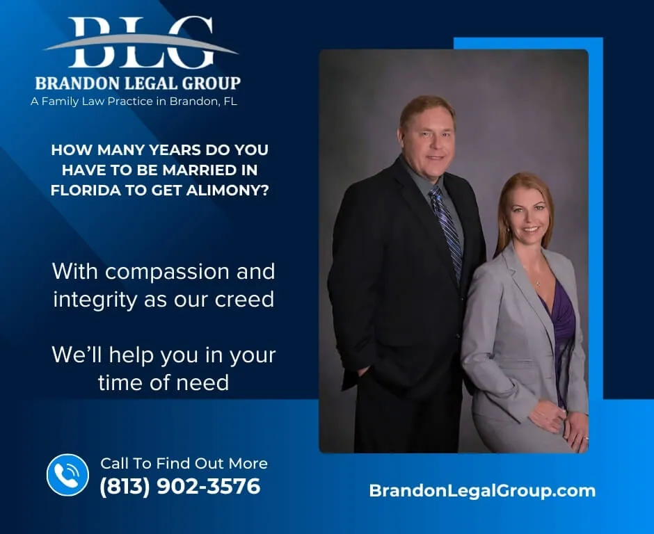 how many years do you have to be married in florida to get alimony?