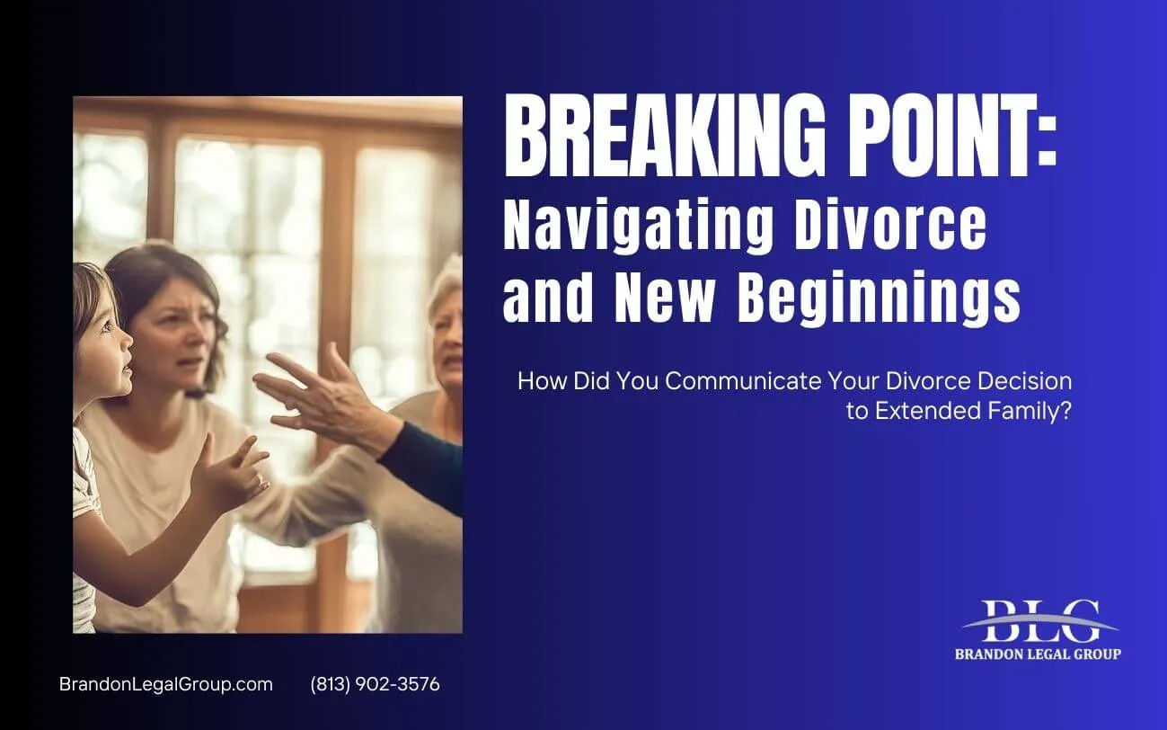 20.how did you communicate your divorce decision to extended family