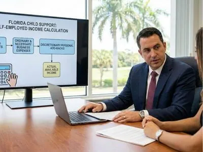 self employed income calculator for child support fl