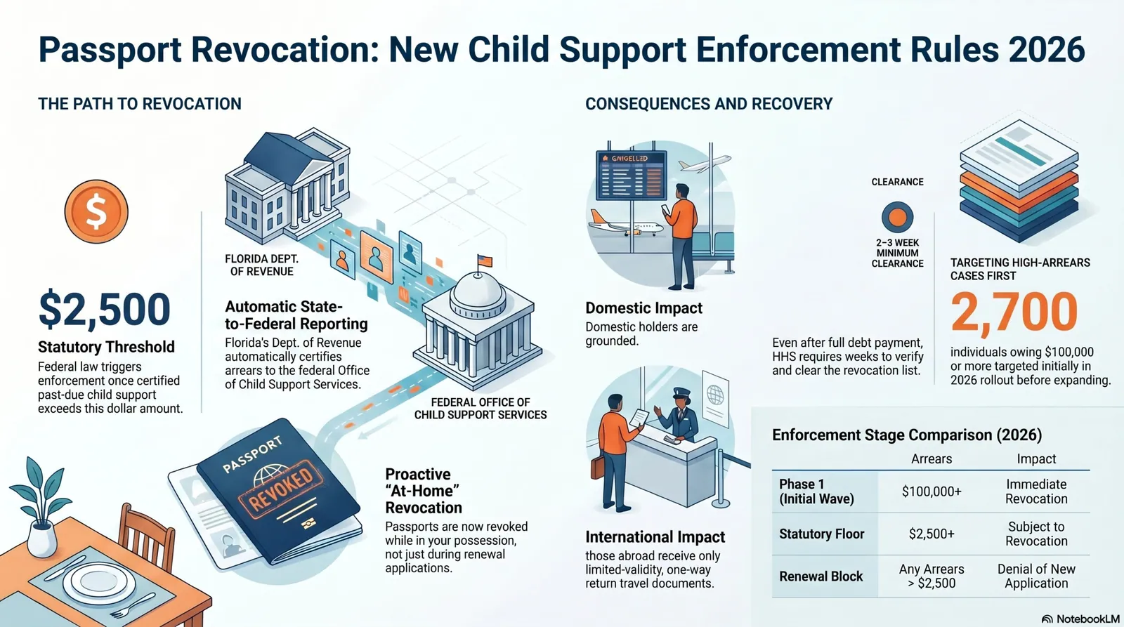 infographic changes to passport law and child support arrears