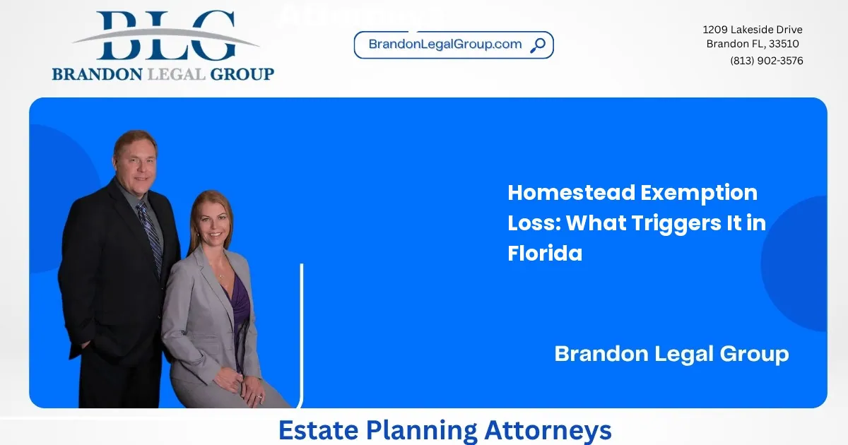 Homestead Exemption Loss: What Triggers It in Florida